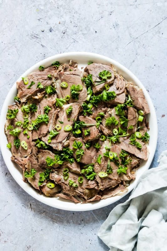 <p>Recipes from a Pantry</p><p>Love serving traditional roast lamb shoulder but don’t have seven hours to prepare it? Then you are in luck because this recipe for Instant Pot lamb is ready in just 90 minutes! And folks, this is seriously delectable fall-apart meat that will have you coming back for seconds (and thirds).</p><p><strong>Get the Recipe: </strong><a href="https://recipesfromapantry.com/instant-pot-lamb-shoulder/" rel="nofollow noopener" target="_blank" data-ylk="slk:Instant Pot Lamb Shoulder;elm:context_link;itc:0;sec:content-canvas" class="link rapid-noclick-resp"><strong>Instant Pot Lamb Shoulder</strong></a></p>