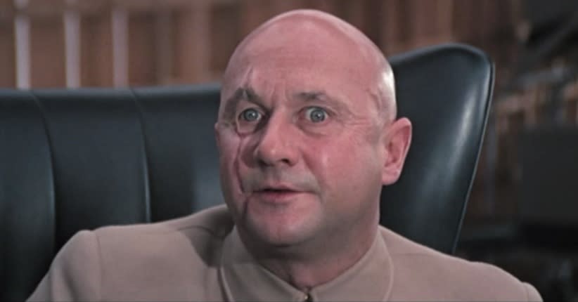 Best: Ernst Stavro Blofeld ("From Russia with Love," "Thunderball," "You Only Live Twice," On Her Majesty's Secret Service," "Diamonds Are Forever," "For Your Eyes Only") — The ultimate Bond villain, Blofeld was the head of SPECTRE, the terrorist organization that pitted the Cold War superpowers against one another and employed so many other Bond movie baddies. With his trademark tunic, white cat, bald head, and recurring plans for world domination, the Blofeld character became something of a walking, talking cliché, having been oft-spoofed in other media. Still, you don't go toe-to-toe against the world's greatest secret agent in six movies (seven, if you count the unofficial "Never Say Never Again") if you're doing something wrong as a super villain.