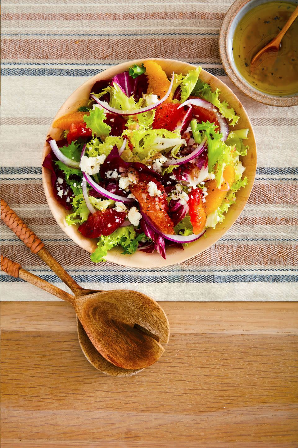 <p>Three kinds of citrus give this crunchy salad a ton of fun flavors!</p><p><strong><a href="https://www.countryliving.com/food-drinks/a38538886/winter-citrus-salad-with-shallot-vinaigrette-recipe/" rel="nofollow noopener" target="_blank" data-ylk="slk:Get the recipe for Winter Citrus Salad" class="link ">Get the recipe for Winter Citrus Salad</a>.</strong></p>