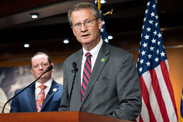 <p>Michael Brochstein/SOPA Images/Shutterstock </p> Tennessee Rep. Tim Burchett on July 20, 2023, announcing a hearing on unidentified aerial phenomenon