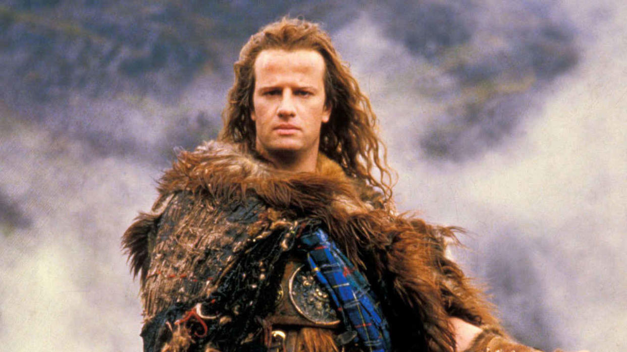  Christopher Lambert as Connor Macleod in Highlander. 