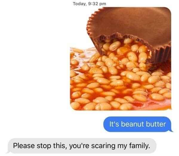 beans in a peanut butter cup called beanut buter