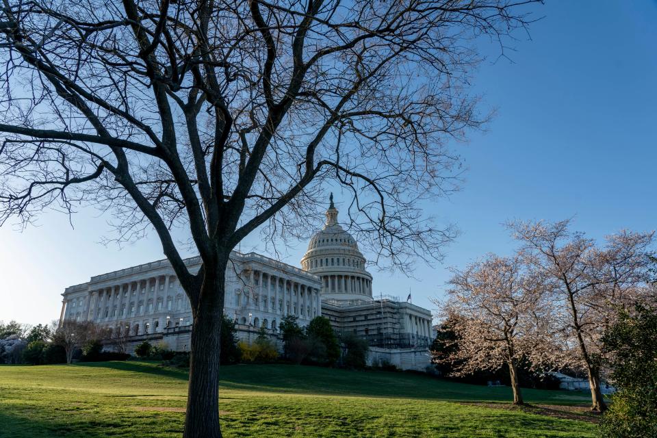The U.S. Capitol building is seen in Washington, Monday, March 21, 2022.  (AP Photo/Gemunu Amarasinghe)