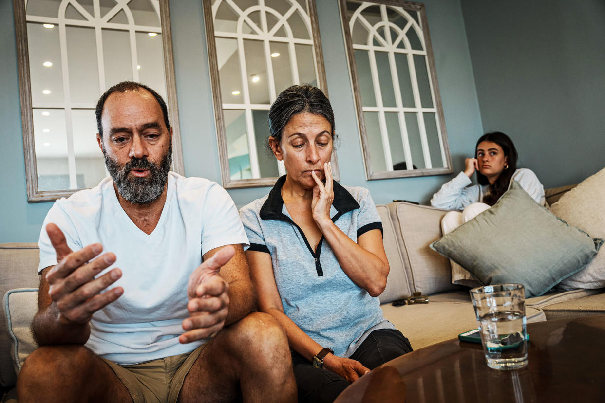 Hersh Gioldberg Polin parents (Marcus Yam / Los Angeles Times via Getty Images file)