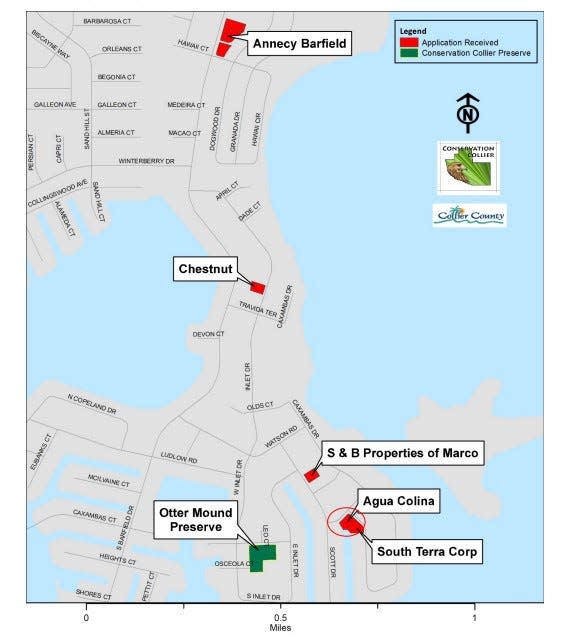 Three of four Marco Island properties proposed by Conservation Collier for purchase were approved by the Collier County Board of Commissioners Oct. 24. Commissioners rejected the Agua Colina parcel.