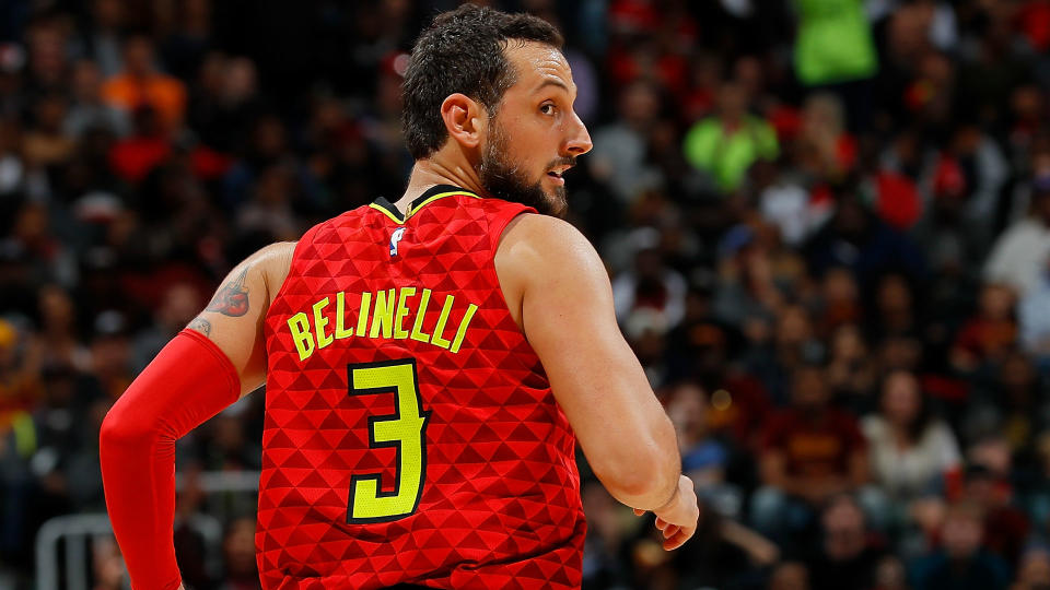 Marco Belinelli has averaged 11.4 points in 52 games with the Atlanta Hawks this season. (Getty)