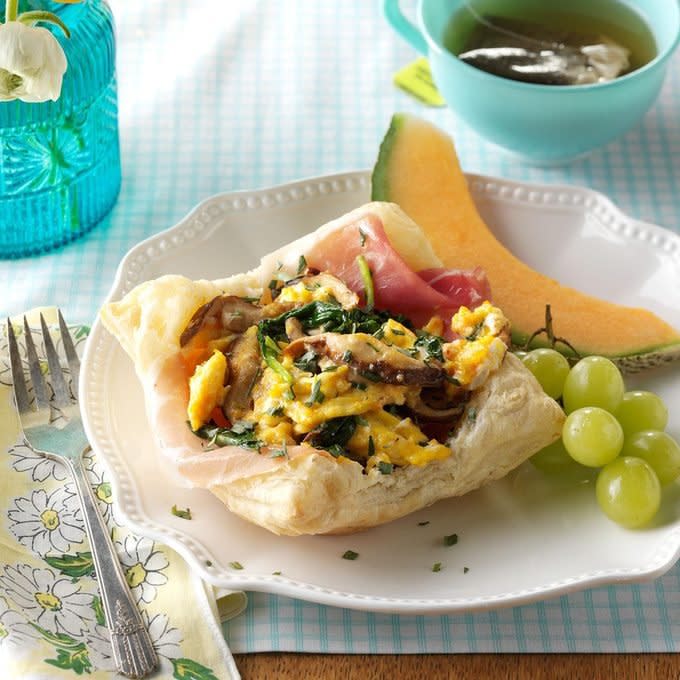 Shiitake Scrambled Eggs in Puff Pastry