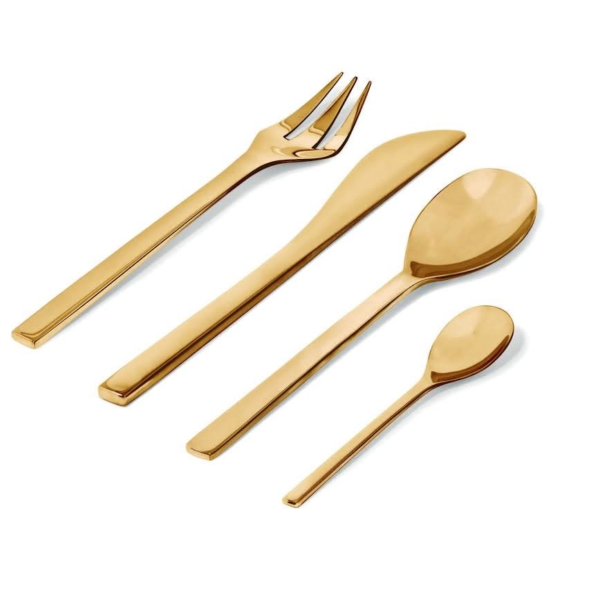 Colombina Flatware in Brass by Alessi