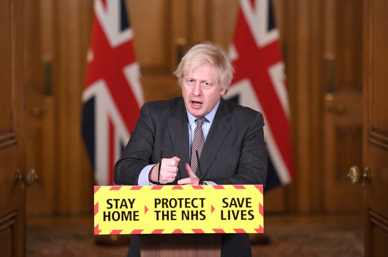 FILE PHOTO: Coronavirus disease (COVID-19) pandemic briefing at Downing Street