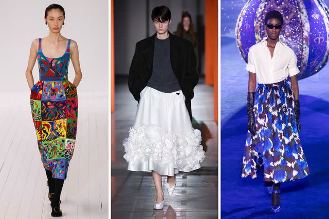 <p>Getty Images</p> From left: ChloÃ©, Prada, Christian Dior.