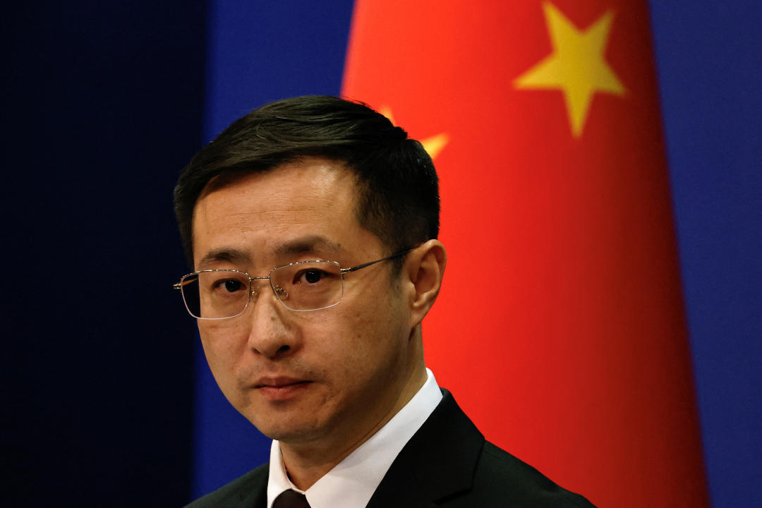 FILE PHOTO: Chinese Foreign Ministry spokesperson Lin Jian attends a press conference in Beijing, China March 20, 2024. REUTERS/Tingshu Wang/File Photo