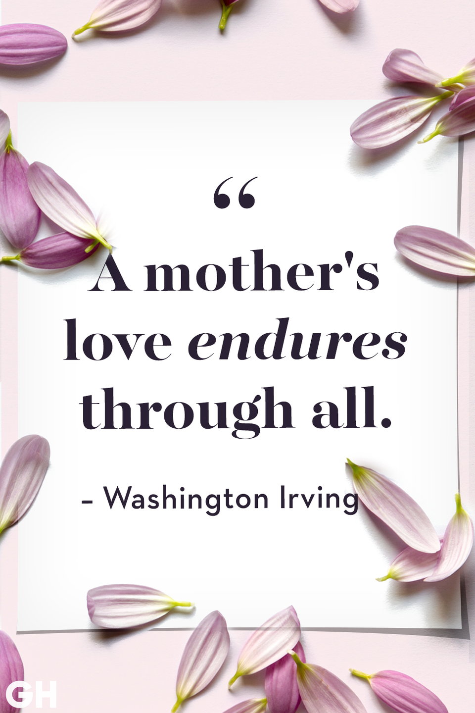 <p>A mother's love endures through all.</p>