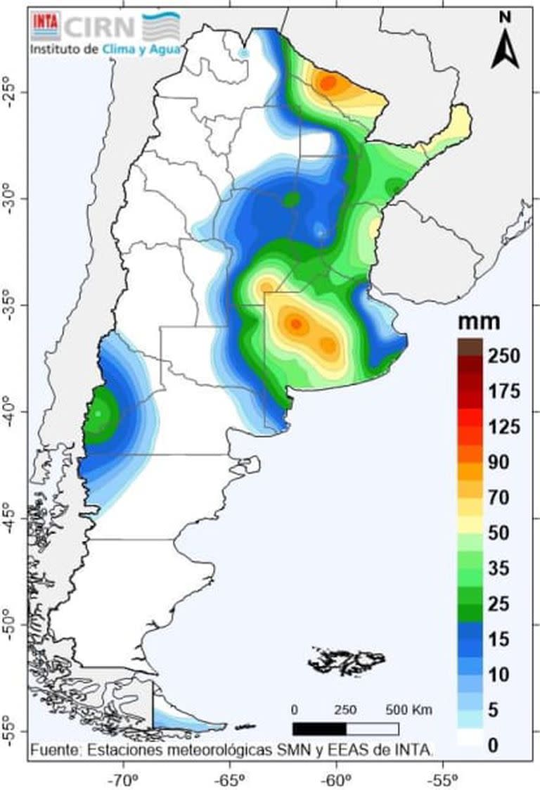 Precipitaciones registradas del 24 al 31 de octubre