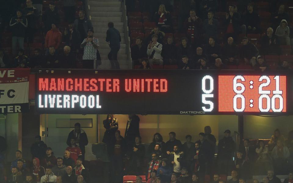 Man United 0 Liverpool 5 scoreboard - GETTY IMAGES