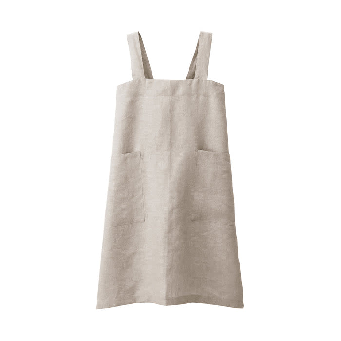 <p><a href="https://www.muji.us/collections/kitchen-dining/products/linen-plain-weave-shoulder-strap-apron" rel="nofollow noopener" target="_blank" data-ylk="slk:Shop Now;elm:context_link;itc:0;sec:content-canvas" class="link ">Shop Now</a></p><p>Linen Apron</p><p>$35.90</p><p>muji.us</p>