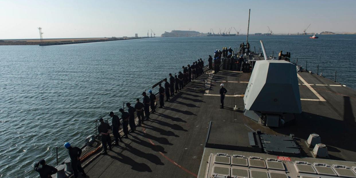 Navy destroyer Nitze Duqm Oman