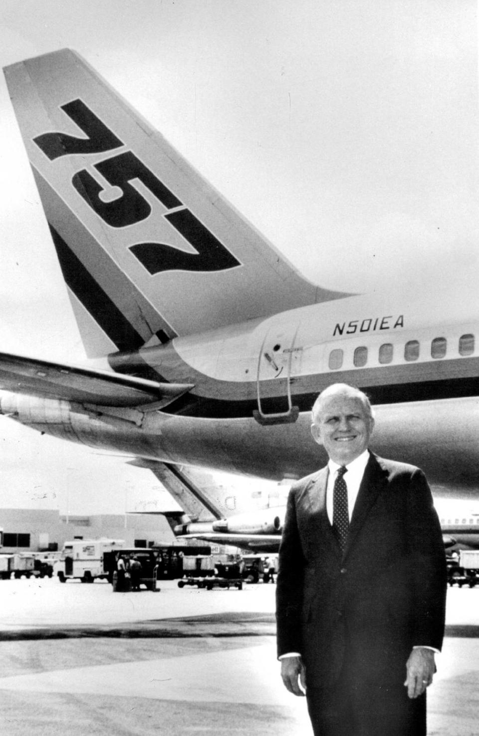 Frank Borman with an Eastern airplane.