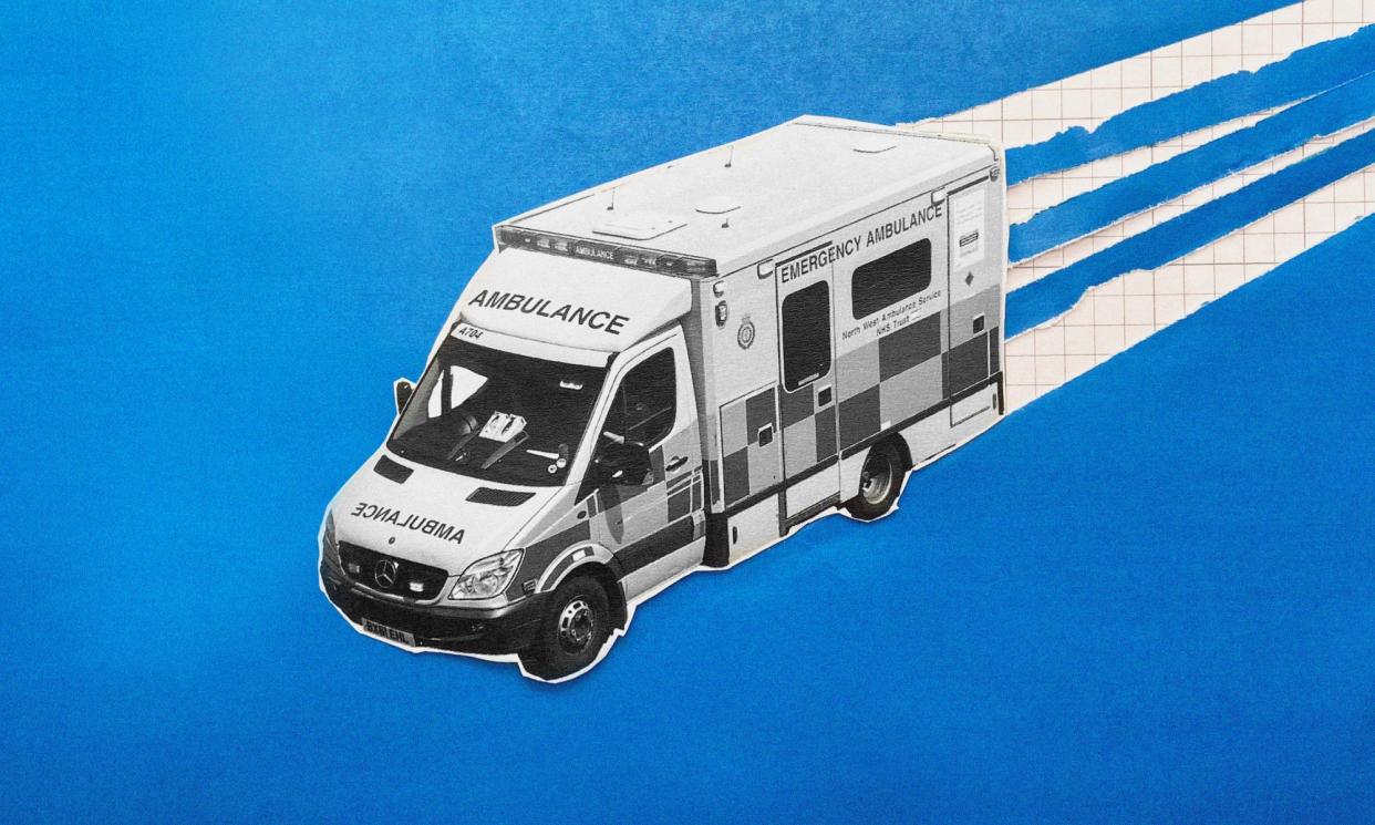 <span>Seven in 10 people believe that the NHS’s principle of ‘free at the point of delivery’ will be eroded over the next 10 years.</span><span>Composite: Alamy/Guardian Design</span>