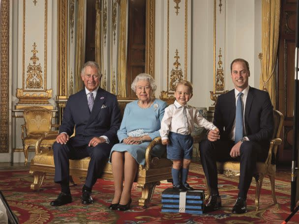 PHOTO: The Royal Family is seen in a family photo during the summer of 2015 in the White Drawing Room at Buckingham Palace. (Ranald Mackechnie)