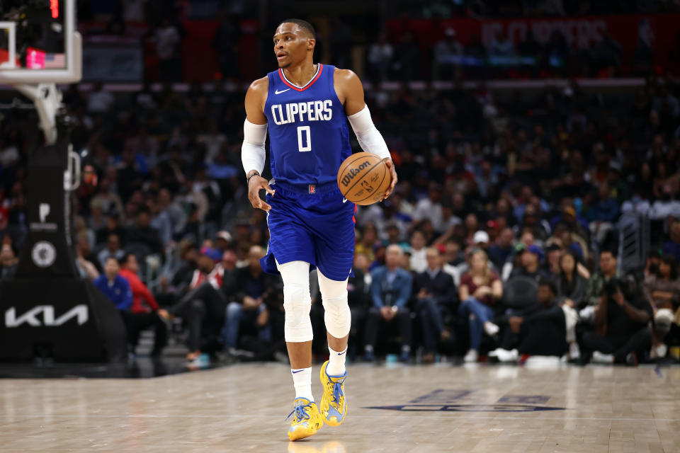 Russell Westbrook。(Photo by Katelyn Mulcahy/Getty Images)