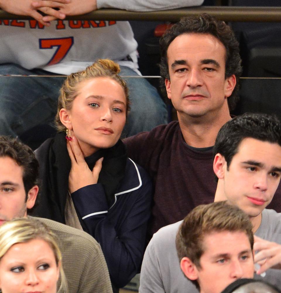 Mary-Kate Olsen and Olivier Sarkozy attend New York Knicks game on November 9, 2012