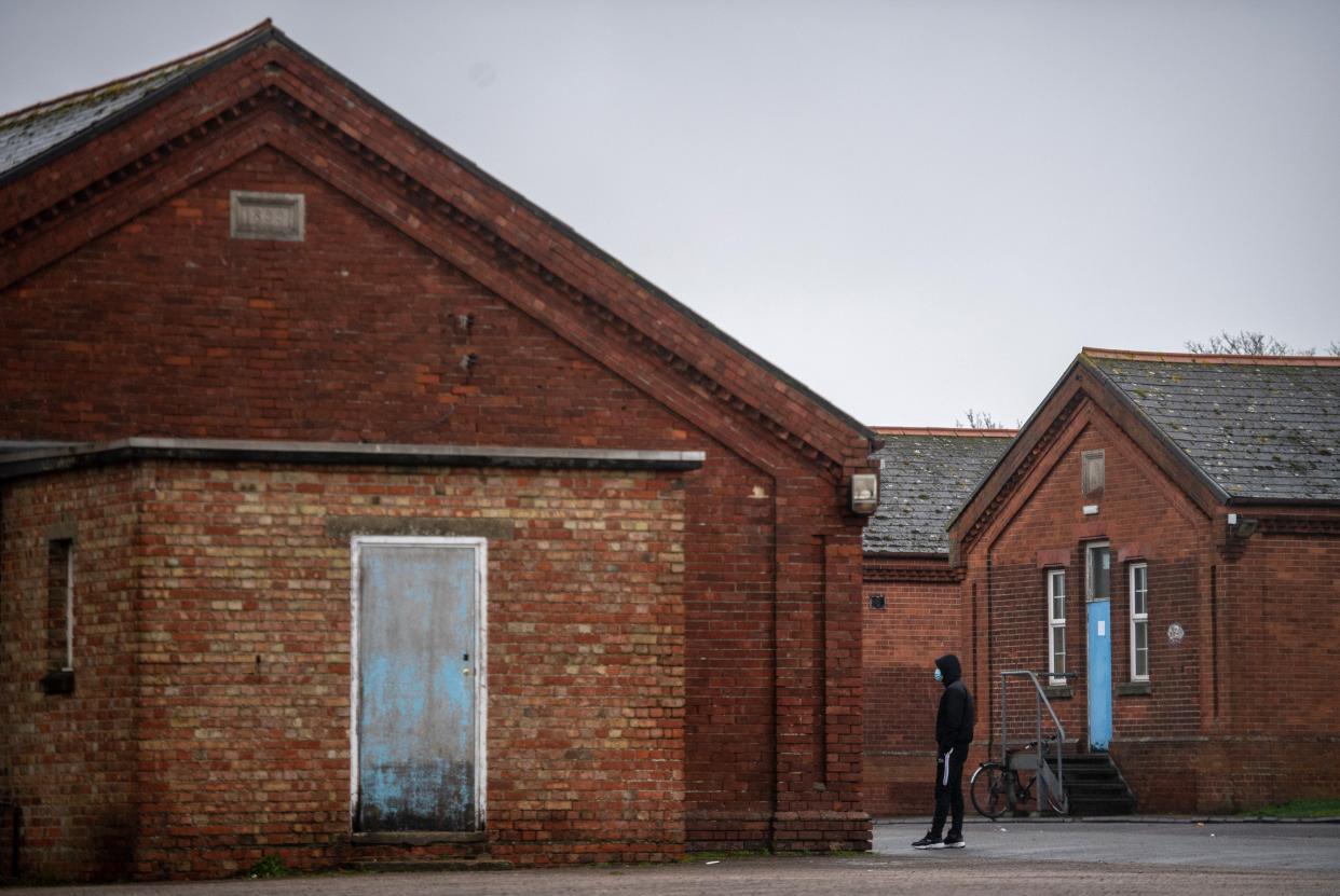 <p>Around 400 asylum seekers were placed at Napier Barracks last September</p> (Getty Images)