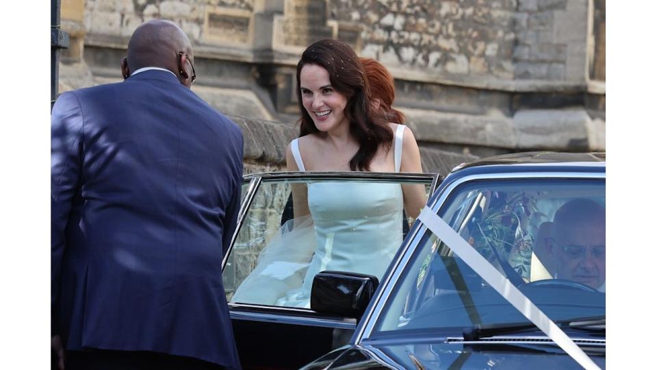 Michelle Dockery getting into car