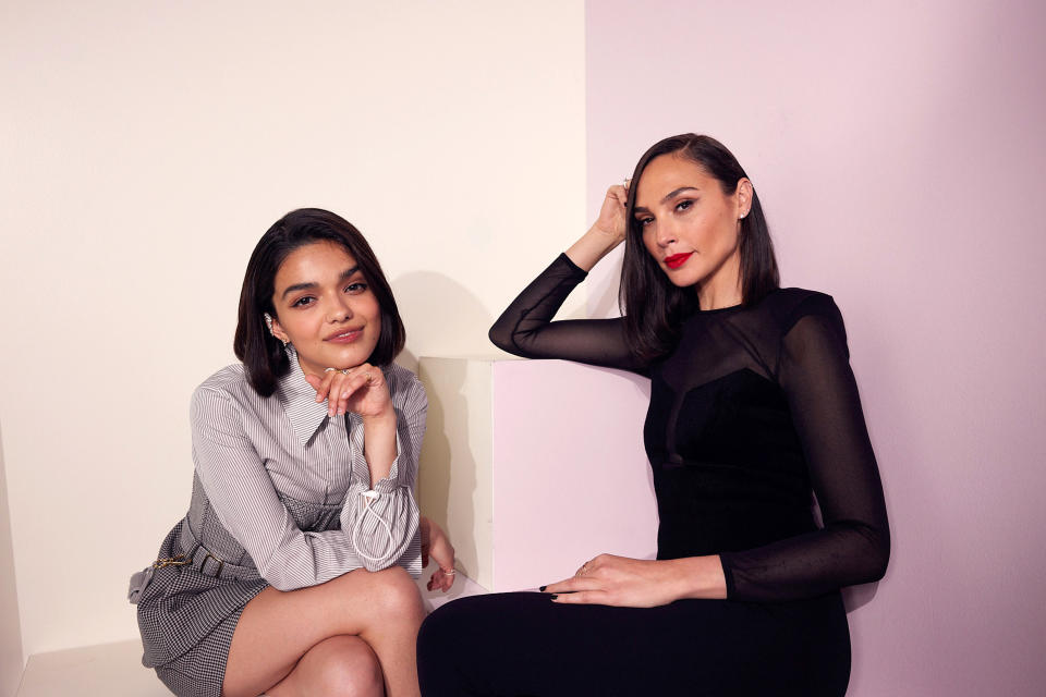 ANAHEIM, CALIFORNIA - SEPTEMBER 09: (L-R) Rachel Zegler and Gal Gadot pose at the IMDb Official Portrait Studio during D23 2022 at Anaheim Convention Center on September 09, 2022 in Anaheim, California. (Photo by Corey Nickols/Getty Images for IMDb)