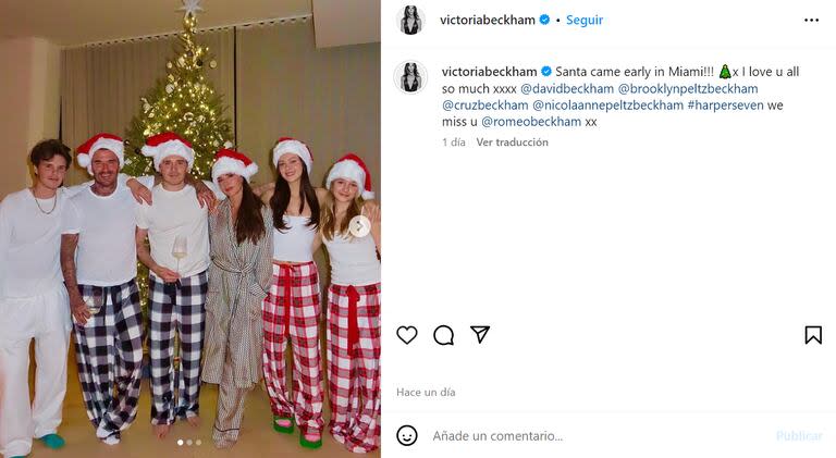 El posteo de Victoria Beckham por la Navidad