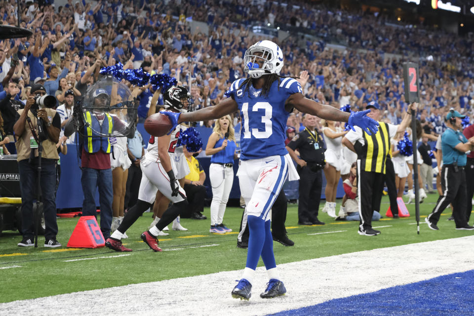 The Indianapolis Colts will be without receiver T.Y. Hilton against the Pittsburgh Steelers this Sunday. (AP/AJ Mast)