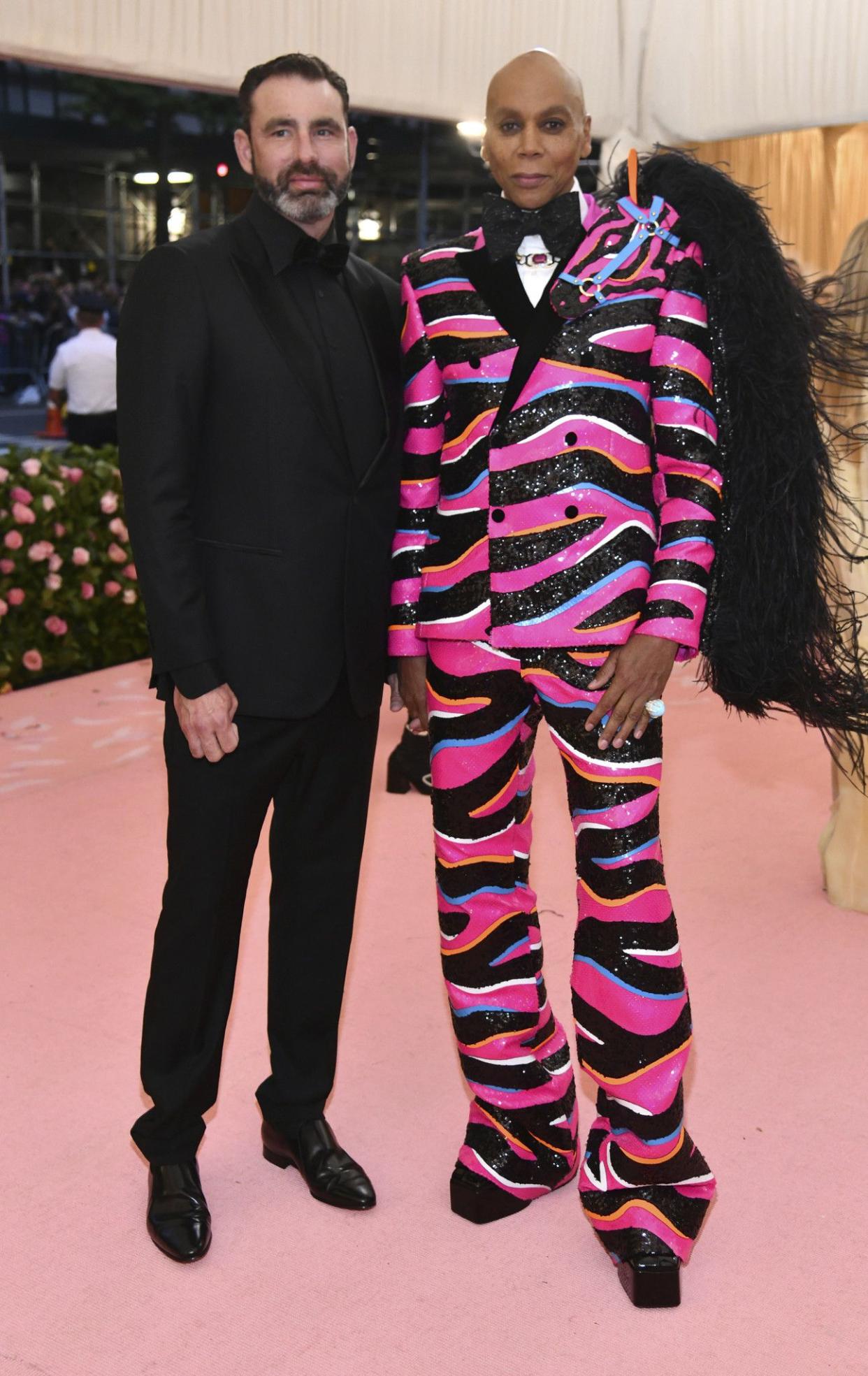 Georges LeBar, left, and RuPaul attend The Metropolitan Museum of Art's Costume Institute benefit gala celebrating the opening of the "Camp: Notes on Fashion" exhibition on Monday, May 6, 2019, in New York.