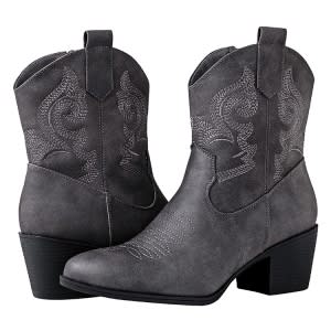 grey cowboy booties