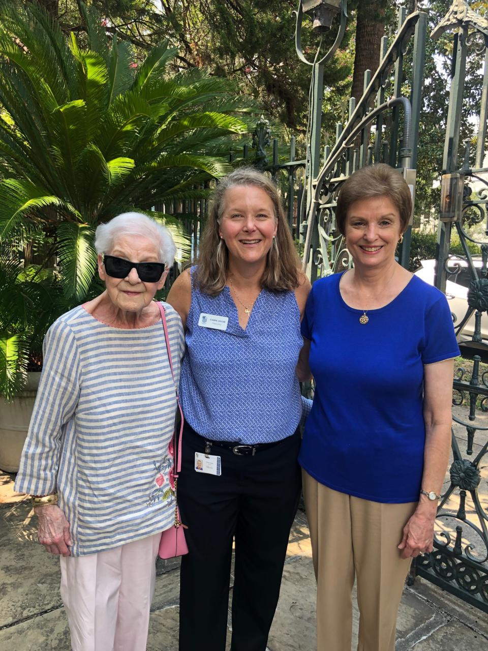 From left: Doris Bell, Dawn Odom (past Hancock Day School student and PE teacher at the school at one time, and current head of school at St. Vincent's) and Brenda Brown.