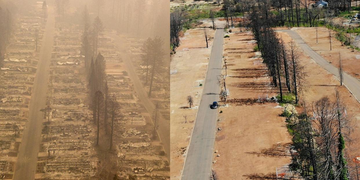 paradise_before_after getty camp fire mobile home
