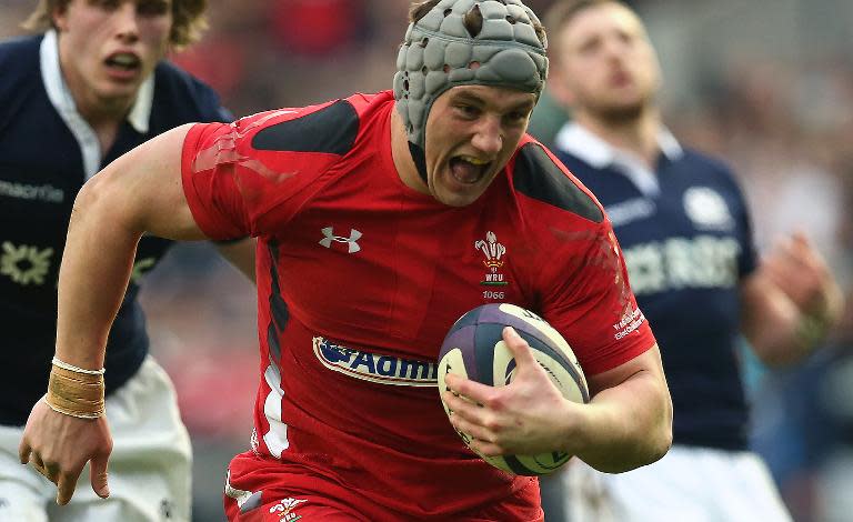 Clermont centre Jonathan Davies, pictured playing for Wales against Scotland, says he is relishing the chance of a high-octane knockout match when they take on Saracens in the European Champions Cup semi-finals