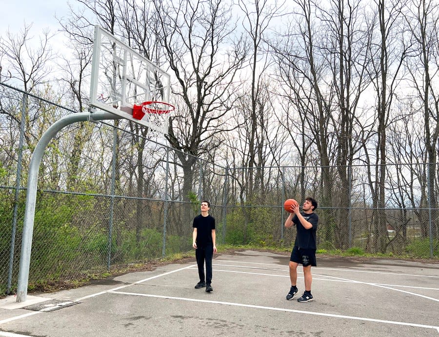 Milan Hall (shooting the ball) and Couper Mann – Photo Courtesy: Chris Mabe