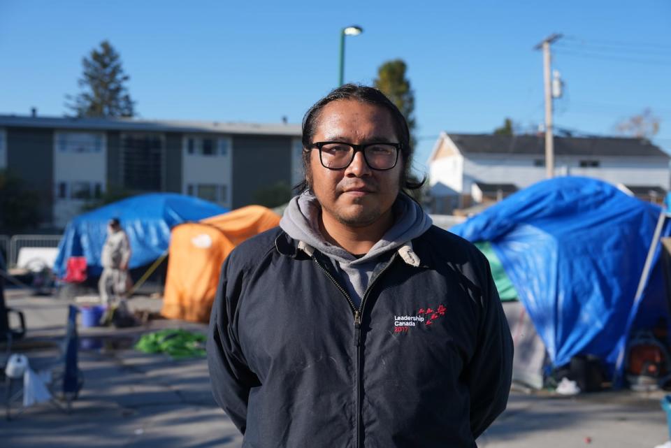 Colton Migwi is a resident of the encampment on 51 Street. He says residents are sad to leave, and he hopes the government will help.