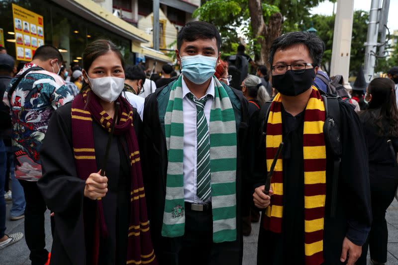 Harry Potter-themed pro-democracy protest in Bangkok