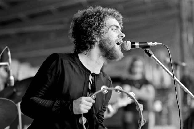 Egan performing with Stealers Wheel in the Netherlands in 1973 - Credit: Gijsbert Hanekroot/Redferns/Getty Images