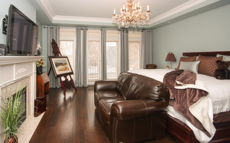 <p>The master bedroom on the second floor has plenty of room for relaxing. (Royal LePage/BizzImage) </p>