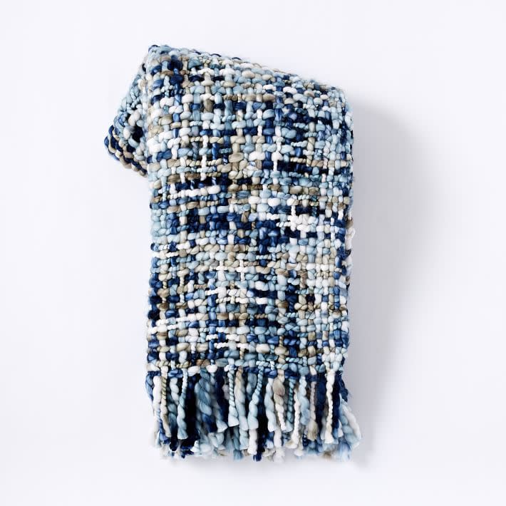 4) Marled Basketweave Throw