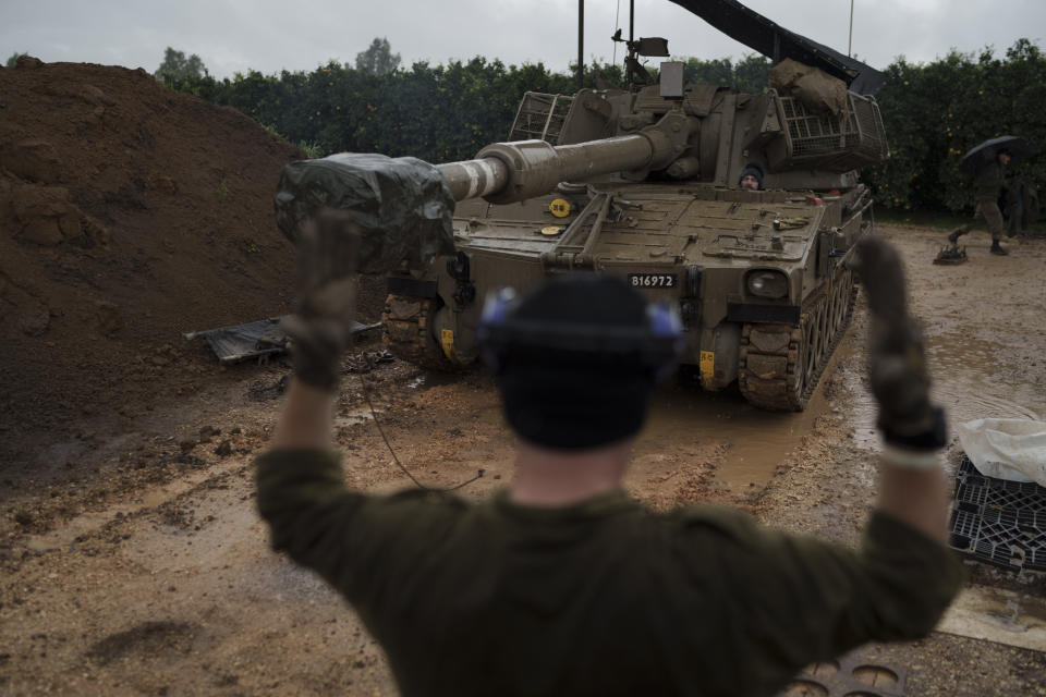 An Israeli mobile howitzer gets into position near the border with Lebanon in northern Israel, Thursday, Jan. 11, 2024. The prospect of a full-scale war between Israel and Lebanon’s Hezbollah militia terrifies people on both sides of the border, but some see it as an inevitable fallout from Israel’s ongoing war against Hamas in Gaza. (AP Photo/Leo Correa)