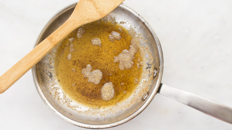 brown butter in skillet