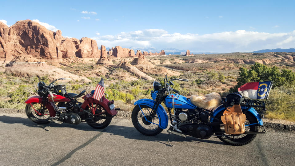 The park is loaded with scenic overlooks that look even better with a couple of motorcycles in the frame.