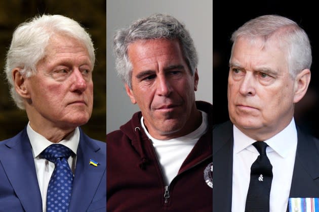 Bill Clinton, Jeffrey Epstein, and Prince Andrew are among those named in the first set of unredacted documents. - Credit: Michael Kovac/Getty Images; Rick Friedman/Corbis/Getty Images; Danny Lawson - WPA Pool/Getty Images