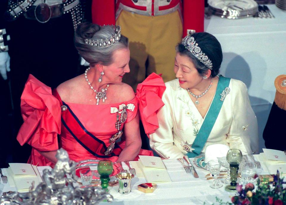Queen Margrethe II of Denmark and Empress Michiko of Japan