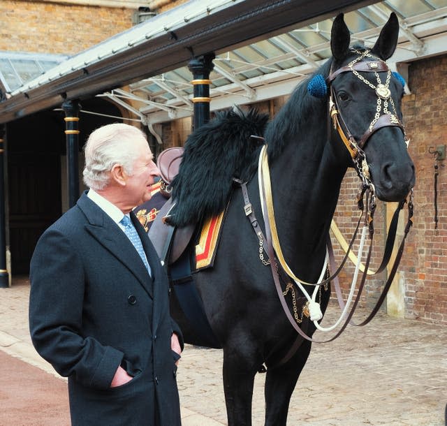 King Charles III receives new horse