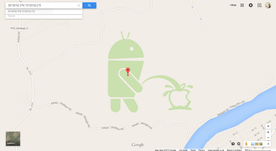 google maps urinating apple android peeing