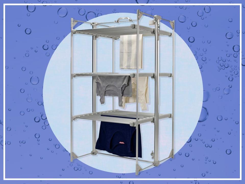 This drying rack claims to hold 15kg of wet washing (iStock/The Independent)