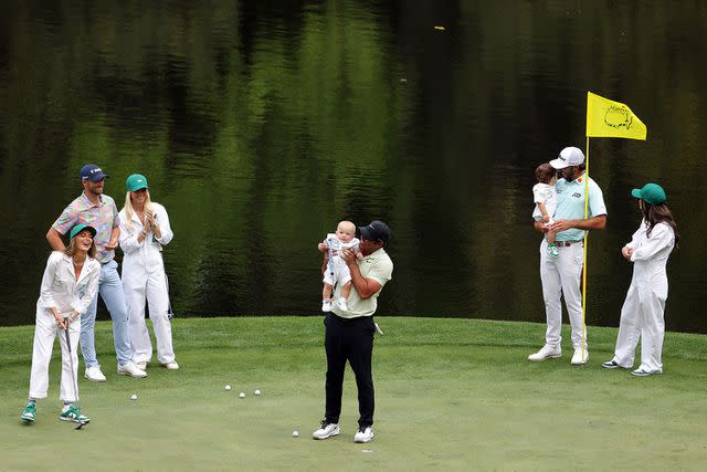 <p>Jamie Squire/Getty</p> Brooks and Crew Koepka on April 10, 2024 in Augusta, Georgia.